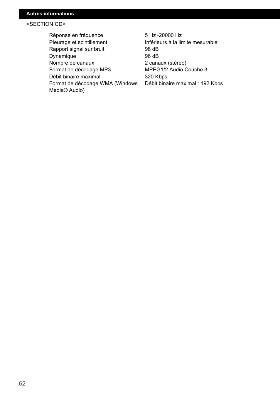 Eclipse - Fujitsu Ten CD1000 User Manual | Page 62 / 99