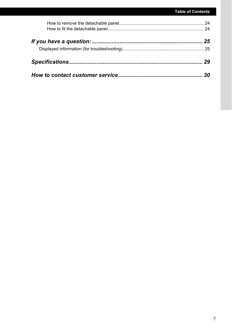 Eclipse - Fujitsu Ten CD1000 User Manual | Page 7 / 99