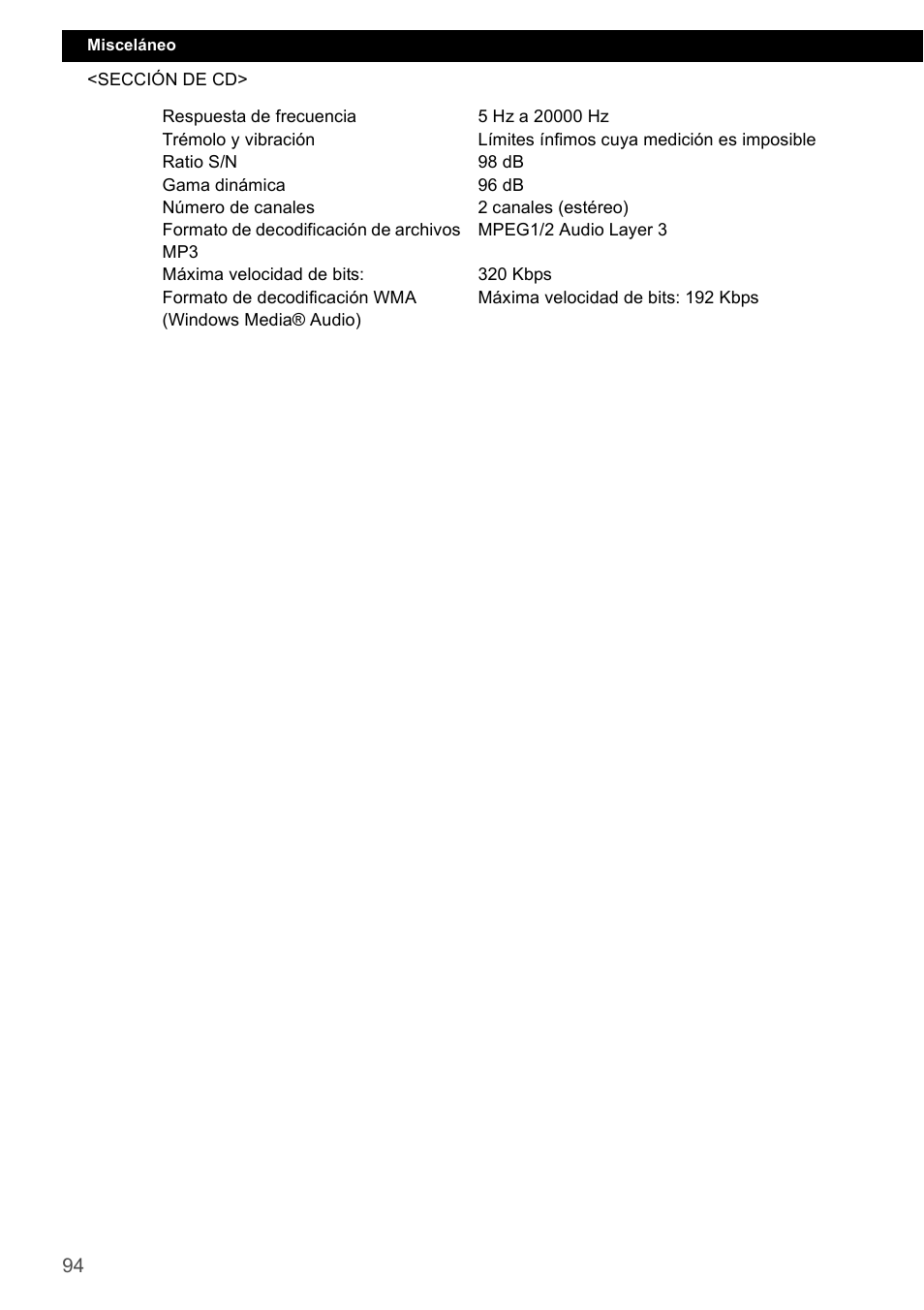 Eclipse - Fujitsu Ten CD1000 User Manual | Page 94 / 99