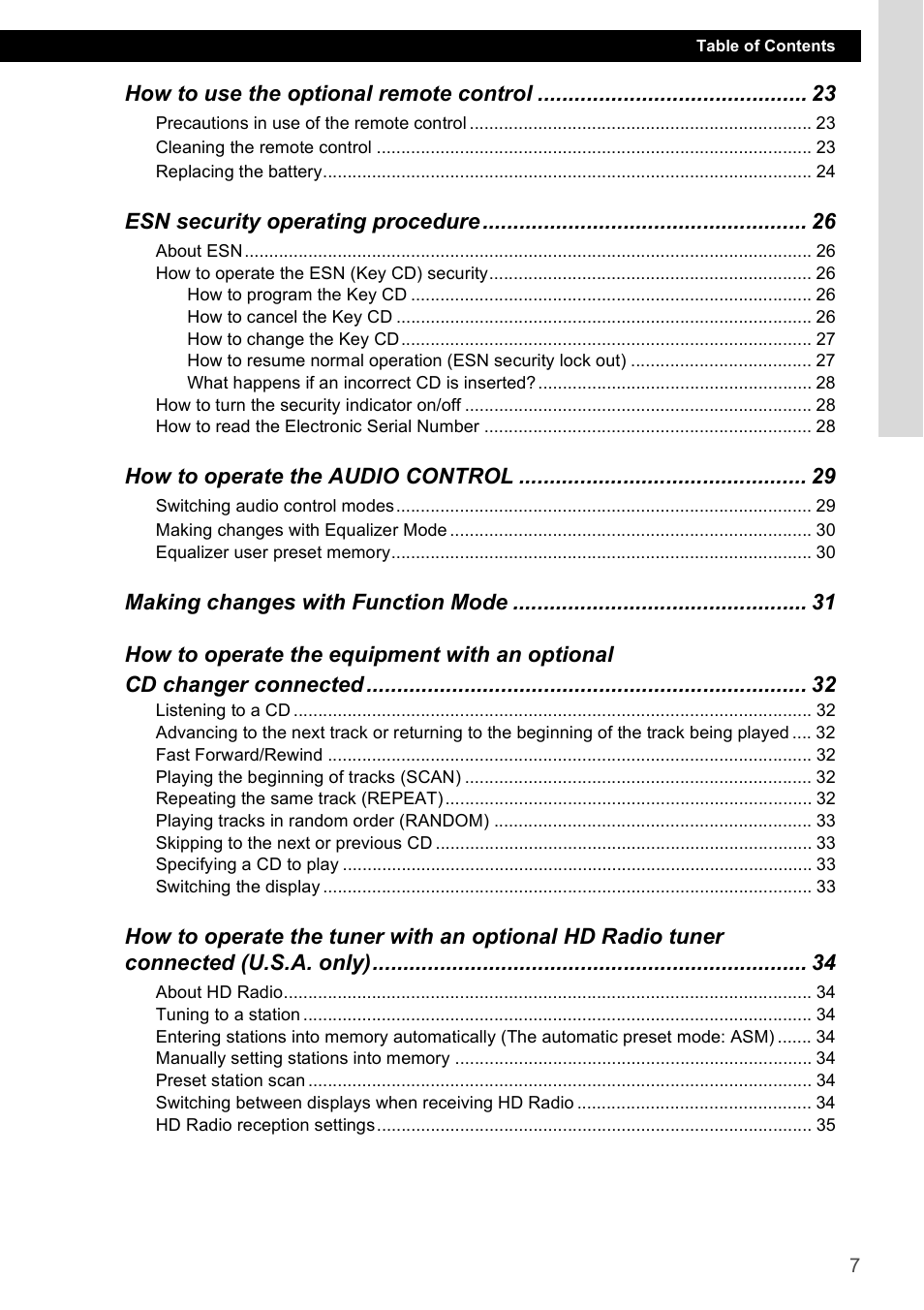 Eclipse - Fujitsu Ten CD2000 User Manual | Page 7 / 141