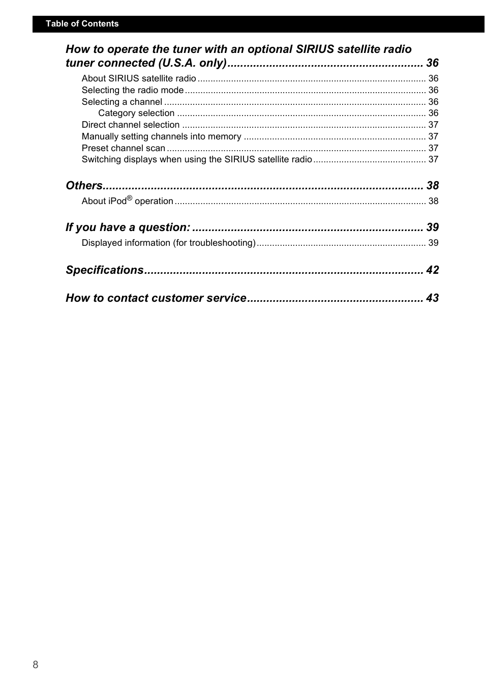 Eclipse - Fujitsu Ten CD2000 User Manual | Page 8 / 141