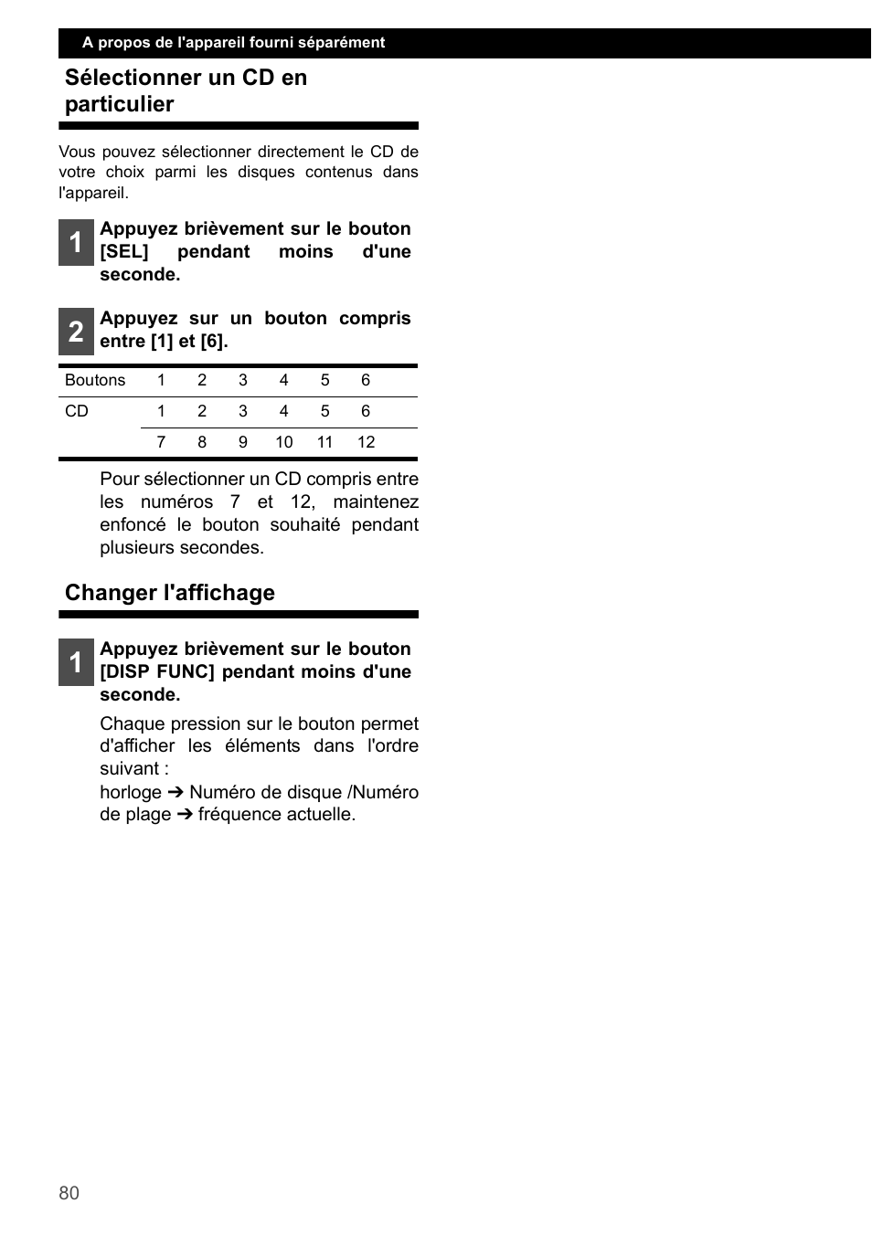 Sélectionner un cd en particulier, Changer l'affichage | Eclipse - Fujitsu Ten CD2000 User Manual | Page 80 / 141