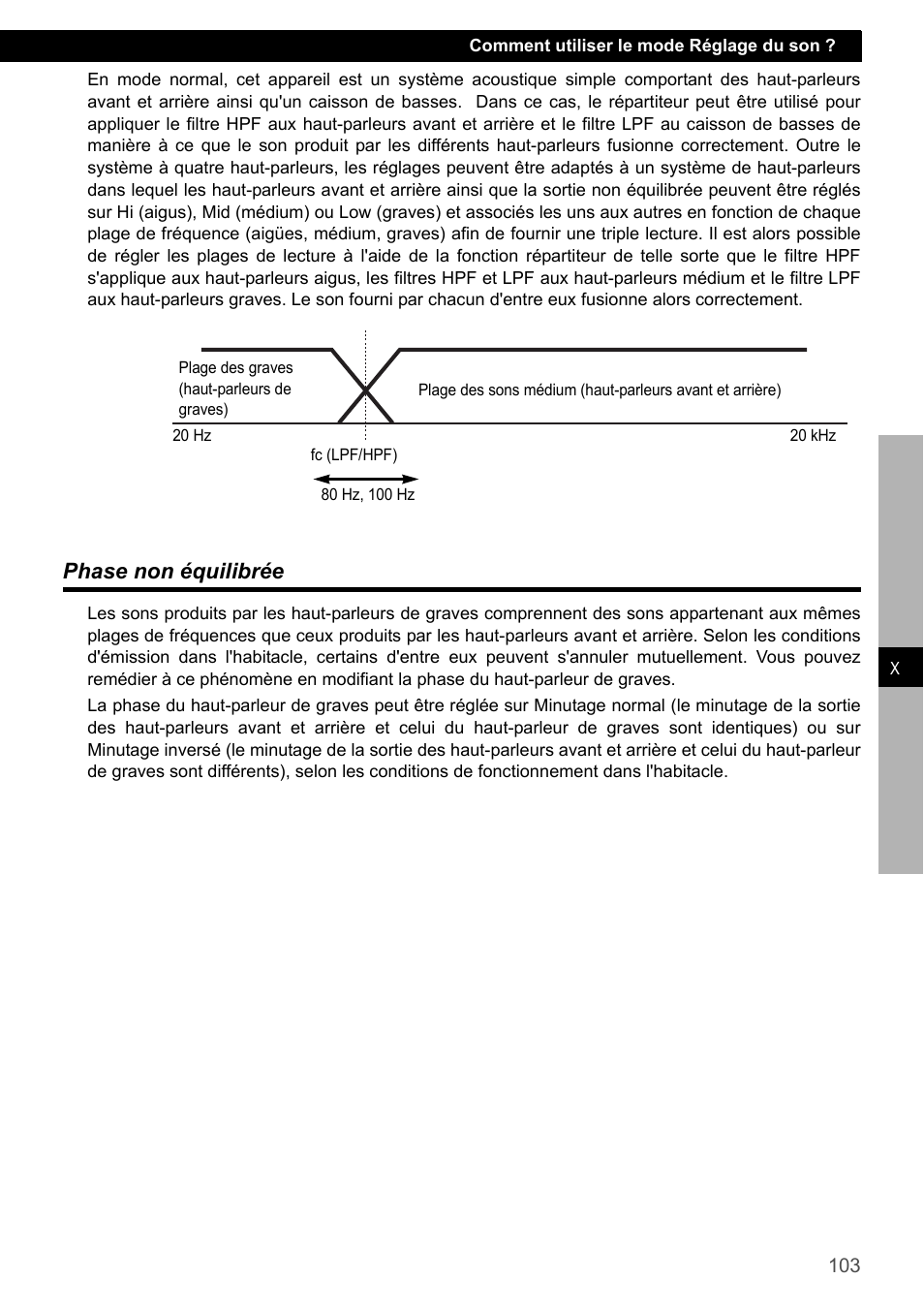 Phase non équilibrée | Eclipse - Fujitsu Ten CD4000 User Manual | Page 103 / 195