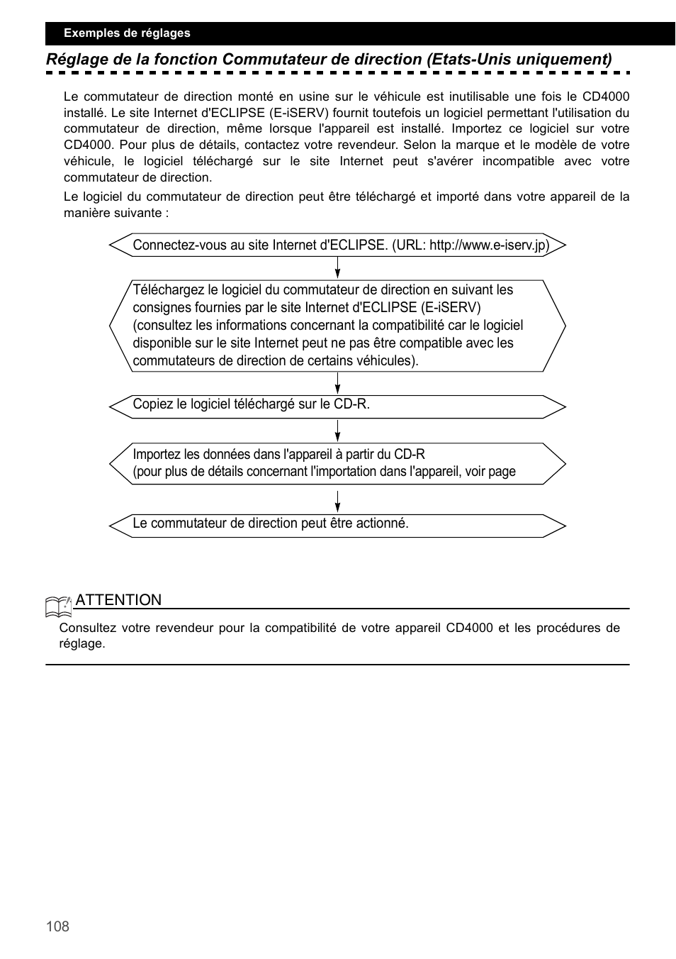 Eclipse - Fujitsu Ten CD4000 User Manual | Page 108 / 195