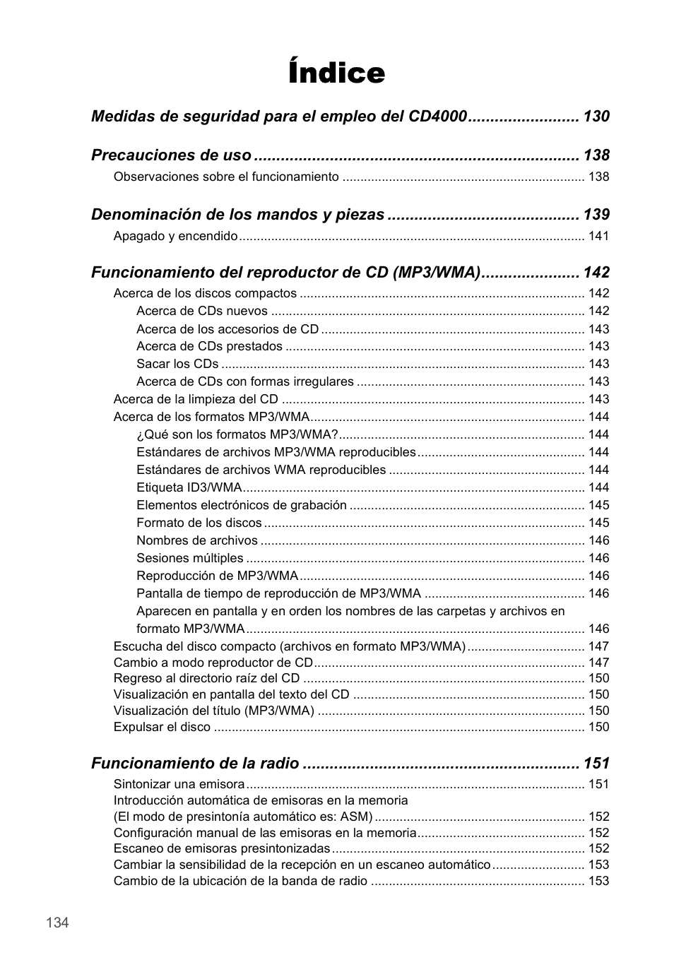 Índice | Eclipse - Fujitsu Ten CD4000 User Manual | Page 134 / 195