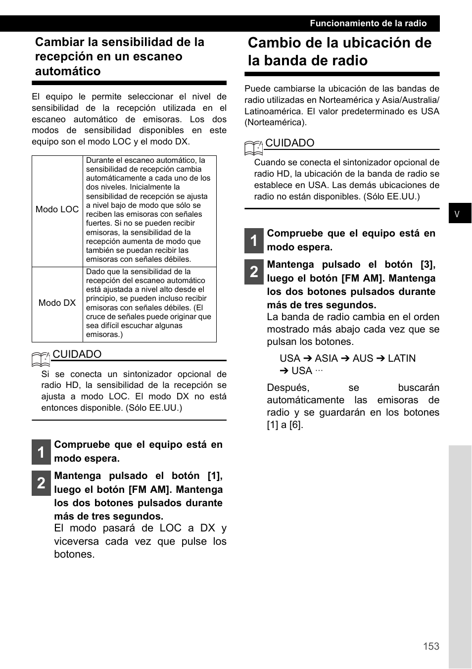 Cambio de la ubicación de la banda de radio | Eclipse - Fujitsu Ten CD4000 User Manual | Page 153 / 195