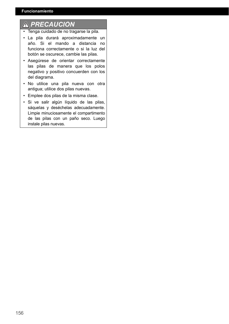 Precaución | Eclipse - Fujitsu Ten CD4000 User Manual | Page 156 / 195