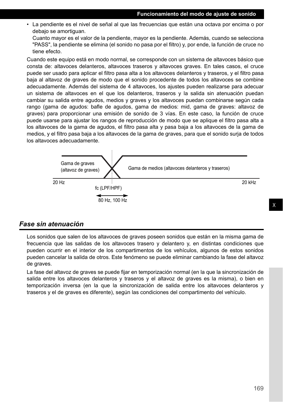 Fase sin atenuación | Eclipse - Fujitsu Ten CD4000 User Manual | Page 169 / 195