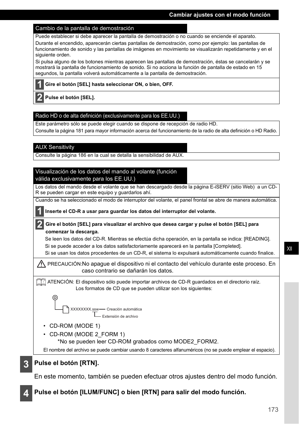 Eclipse - Fujitsu Ten CD4000 User Manual | Page 173 / 195