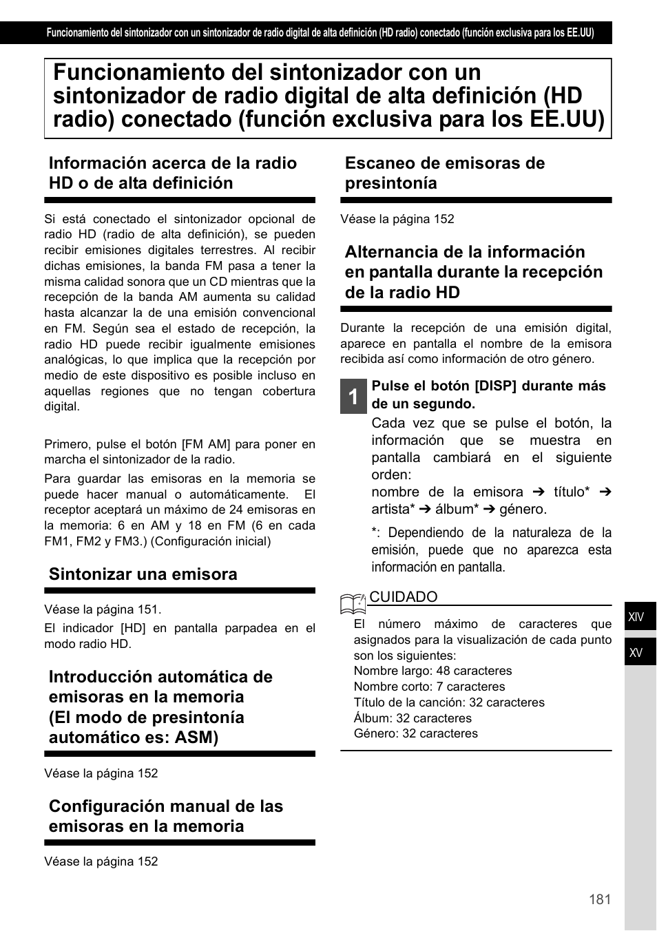 Sintonizar una emisora, Configuración manual de las emisoras en la memoria, Escaneo de emisoras de presintonía | Eclipse - Fujitsu Ten CD4000 User Manual | Page 181 / 195