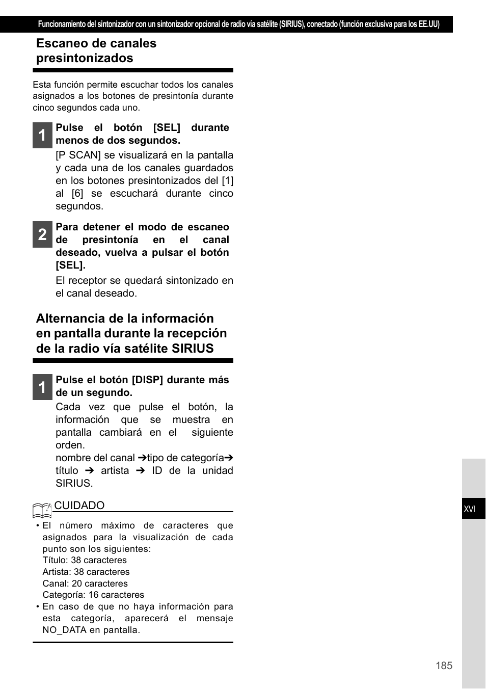 Escaneo de canales presintonizados | Eclipse - Fujitsu Ten CD4000 User Manual | Page 185 / 195