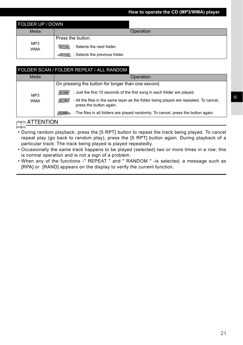 Attention | Eclipse - Fujitsu Ten CD4000 User Manual | Page 21 / 195