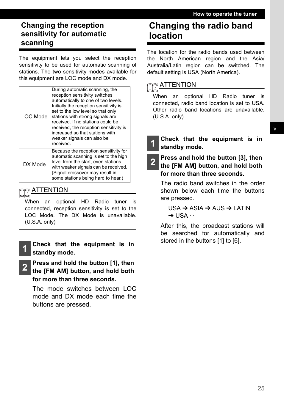 Changing the radio band location | Eclipse - Fujitsu Ten CD4000 User Manual | Page 25 / 195