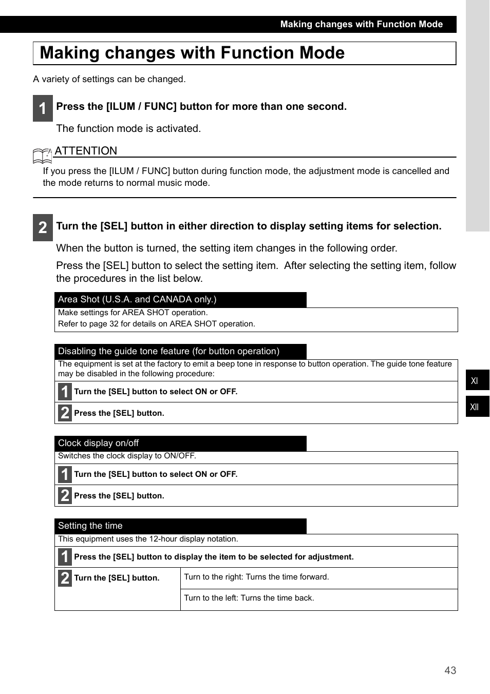 Making changes with function mode | Eclipse - Fujitsu Ten CD4000 User Manual | Page 43 / 195