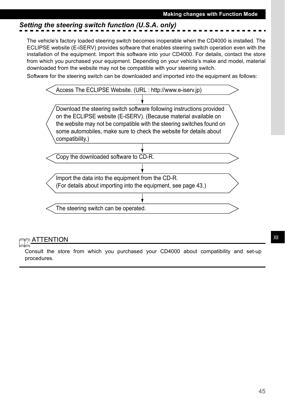 Eclipse - Fujitsu Ten CD4000 User Manual | Page 45 / 195