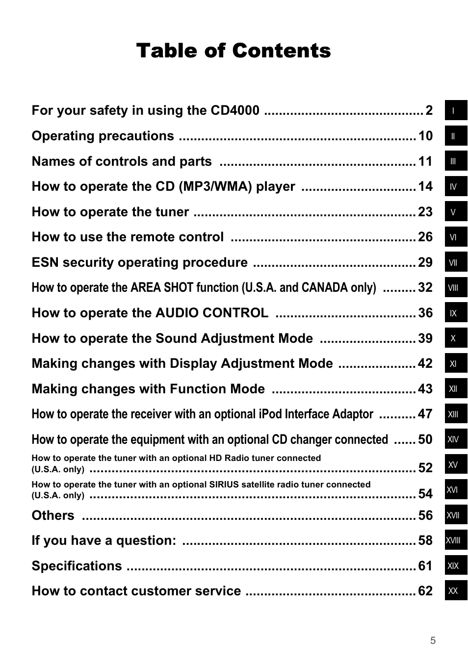 Eclipse - Fujitsu Ten CD4000 User Manual | Page 5 / 195