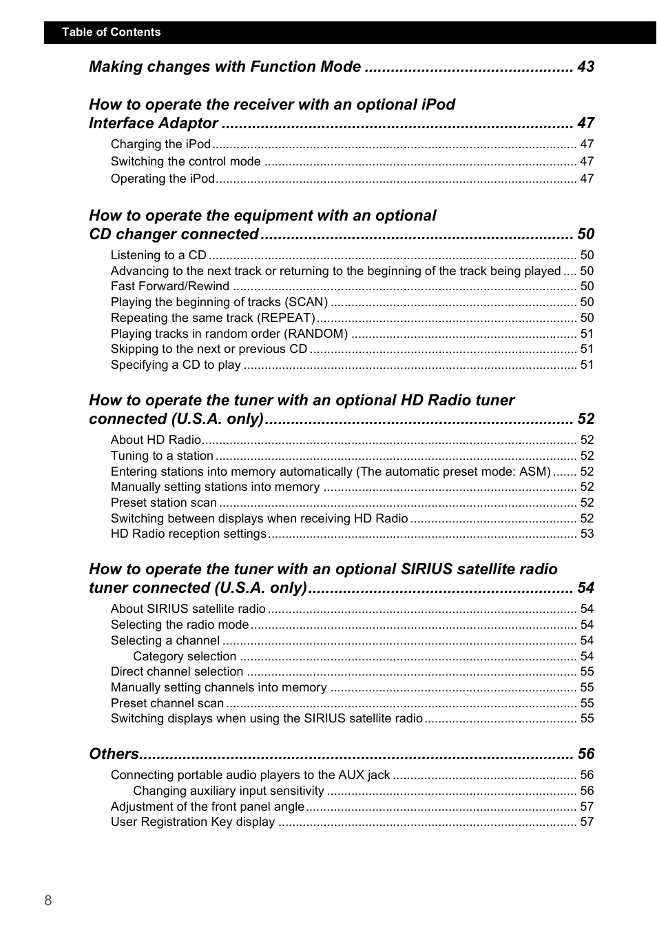 Eclipse - Fujitsu Ten CD4000 User Manual | Page 8 / 195