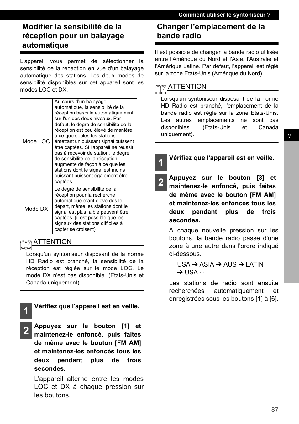 Changer l'emplacement de la bande radio | Eclipse - Fujitsu Ten CD4000 User Manual | Page 87 / 195