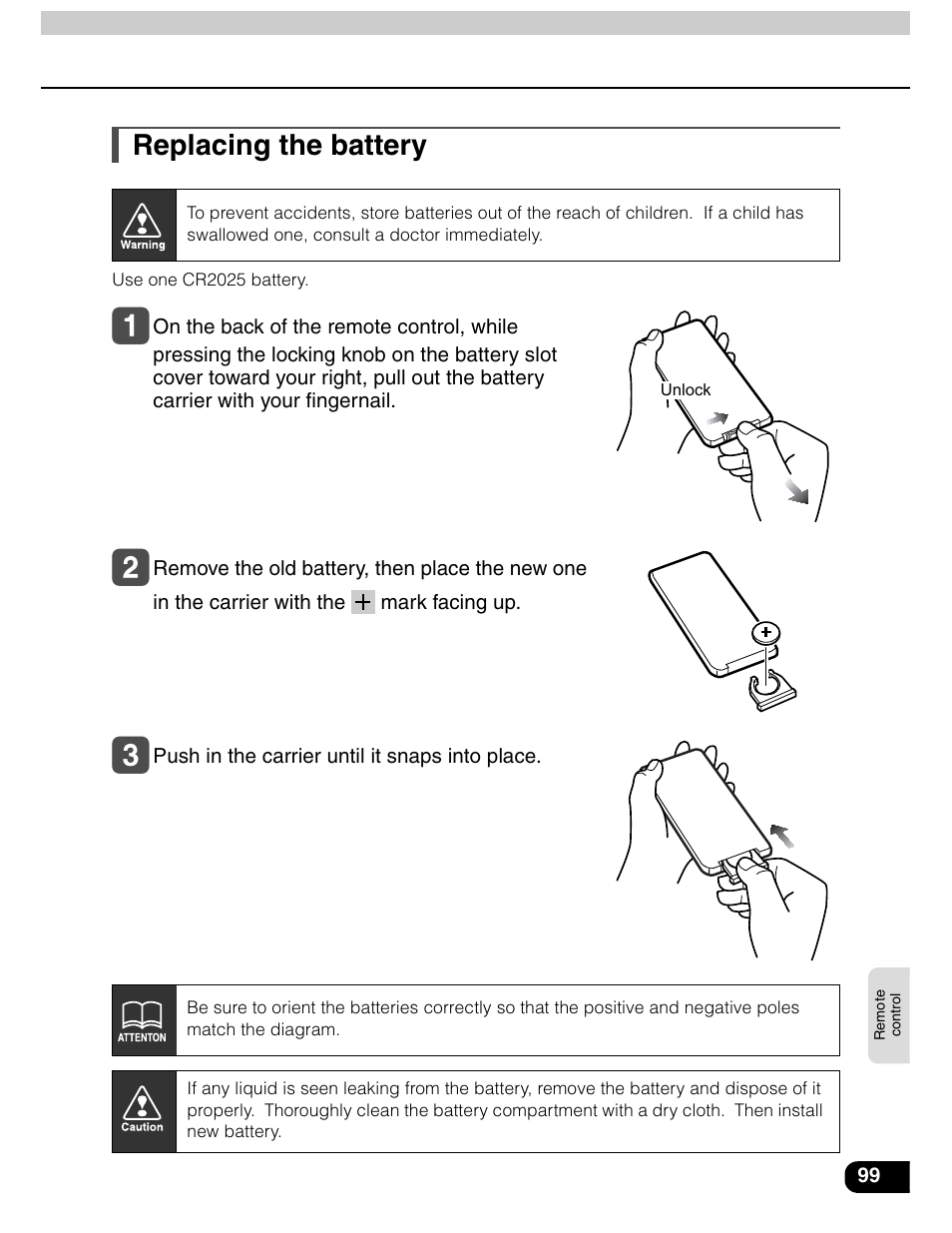 Replacing the battery | Eclipse - Fujitsu Ten AVN5435  EN User Manual | Page 100 / 122