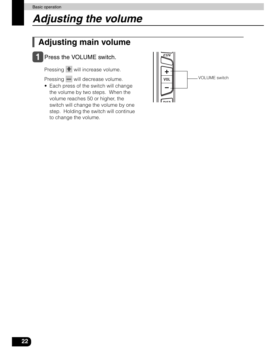 Adjusting the volume, Adjusting main volume | Eclipse - Fujitsu Ten AVN5435  EN User Manual | Page 23 / 122