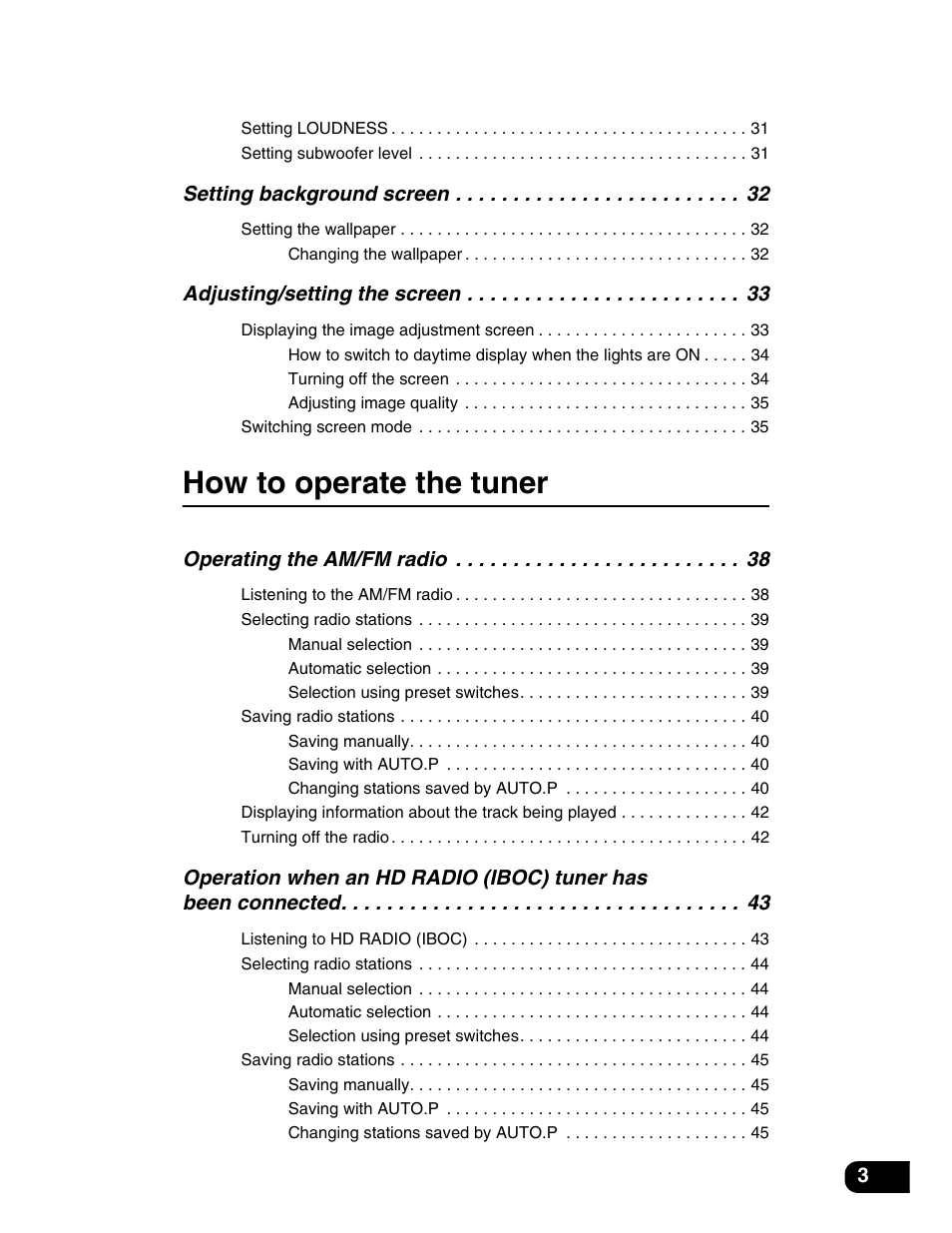 How to operate the tuner | Eclipse - Fujitsu Ten AVN5435  EN User Manual | Page 4 / 122