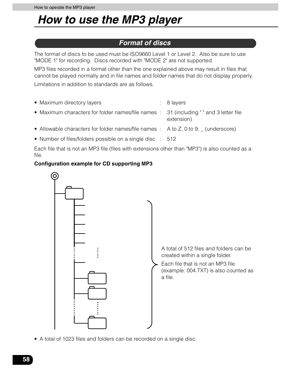 How to use the mp3 player | Eclipse - Fujitsu Ten AVN5435  EN User Manual | Page 59 / 122