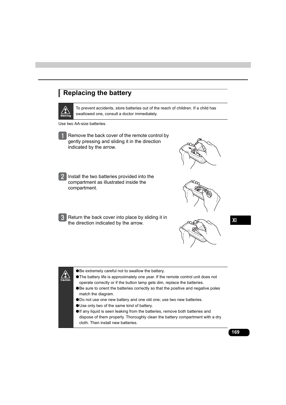 Replacing the battery | Eclipse - Fujitsu Ten AVX5000 User Manual | Page 170 / 262