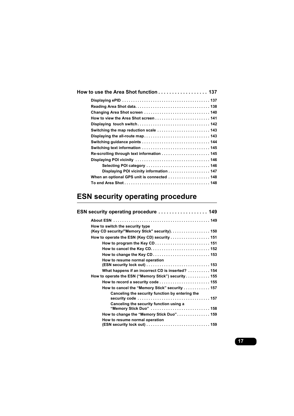 Esn security operating procedure | Eclipse - Fujitsu Ten AVX5000 User Manual | Page 18 / 262