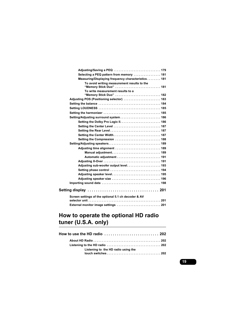 Eclipse - Fujitsu Ten AVX5000 User Manual | Page 20 / 262