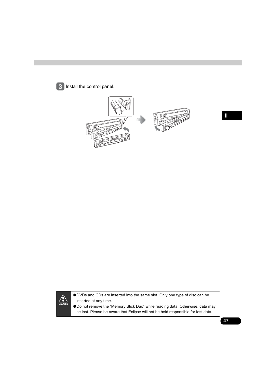 Eclipse - Fujitsu Ten AVX5000 User Manual | Page 48 / 262