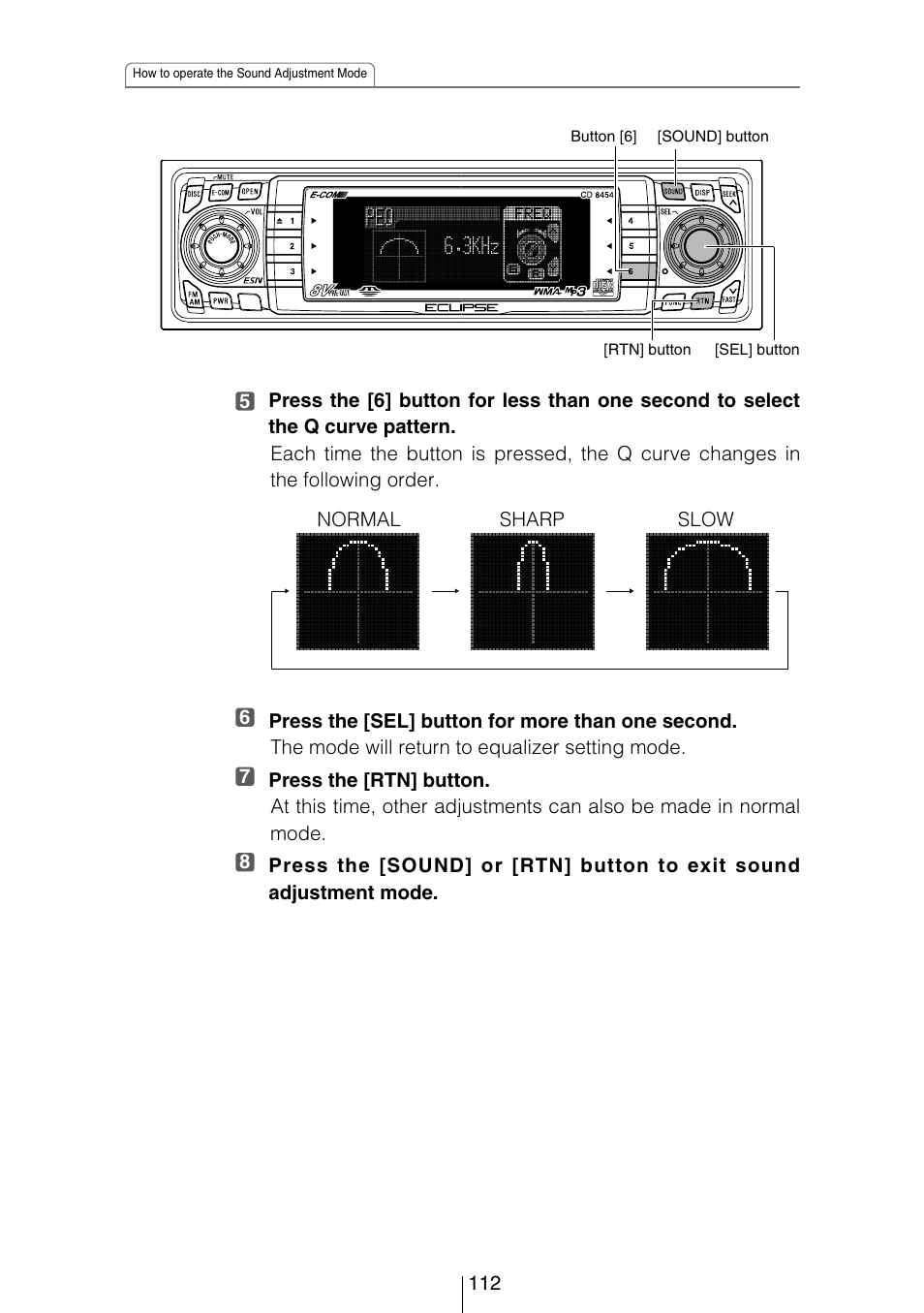 Eclipse - Fujitsu Ten CD8454 User Manual | Page 112 / 180