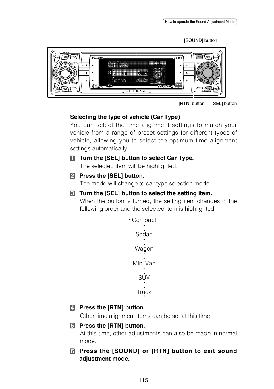 Eclipse - Fujitsu Ten CD8454 User Manual | Page 115 / 180