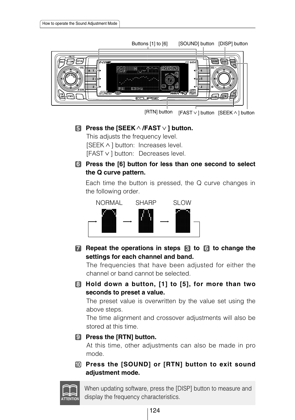 Eclipse - Fujitsu Ten CD8454 User Manual | Page 124 / 180