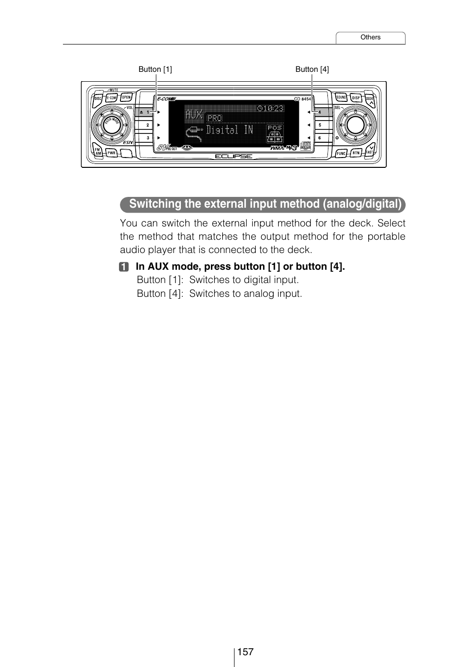 Eclipse - Fujitsu Ten CD8454 User Manual | Page 157 / 180