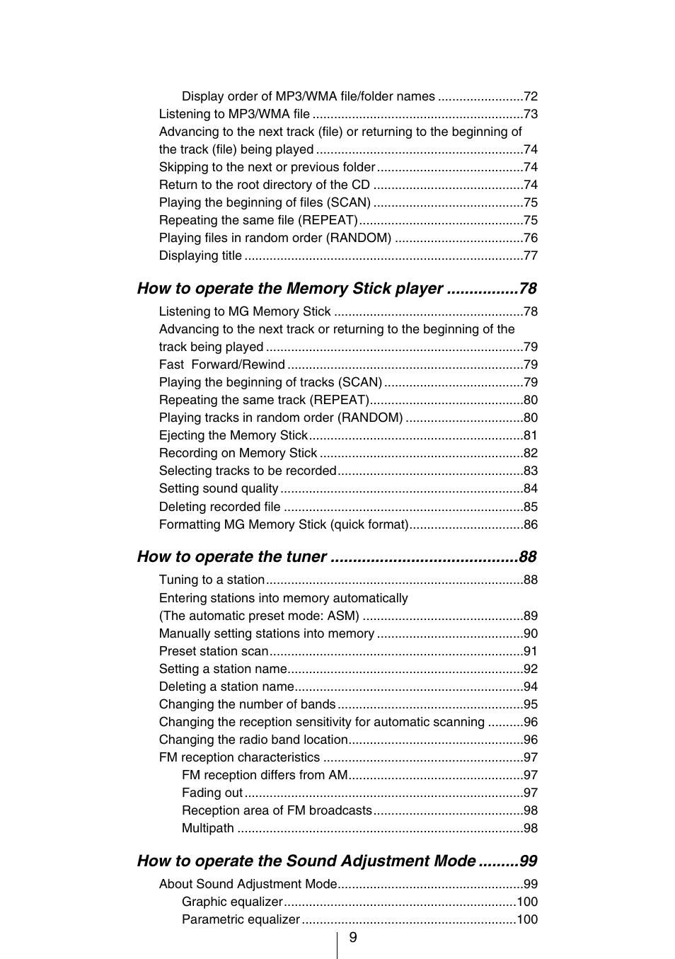 Eclipse - Fujitsu Ten CD8454 User Manual | Page 9 / 180