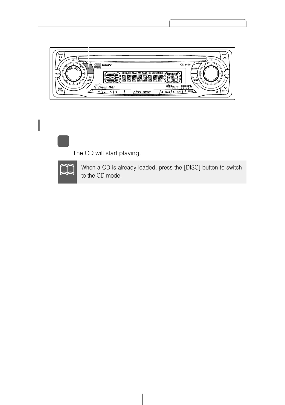 Listening to a cd | Eclipse - Fujitsu Ten CD5415 User Manual | Page 23 / 95