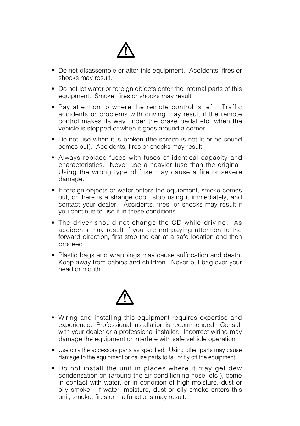 Caution warning | Eclipse - Fujitsu Ten CD5415 User Manual | Page 4 / 95