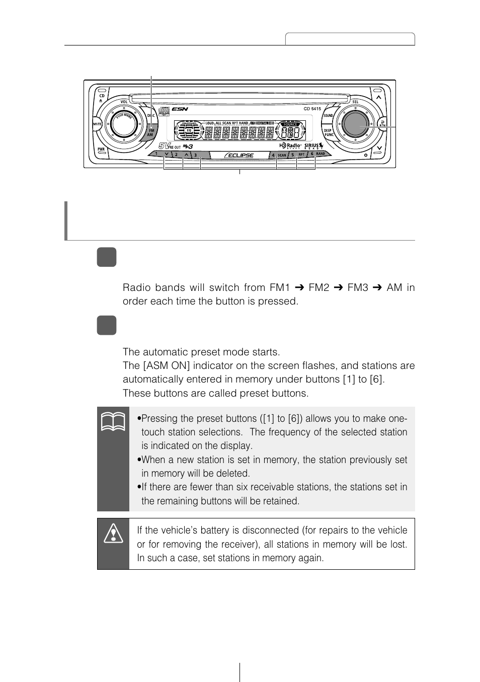 Eclipse - Fujitsu Ten CD5415 User Manual | Page 47 / 95