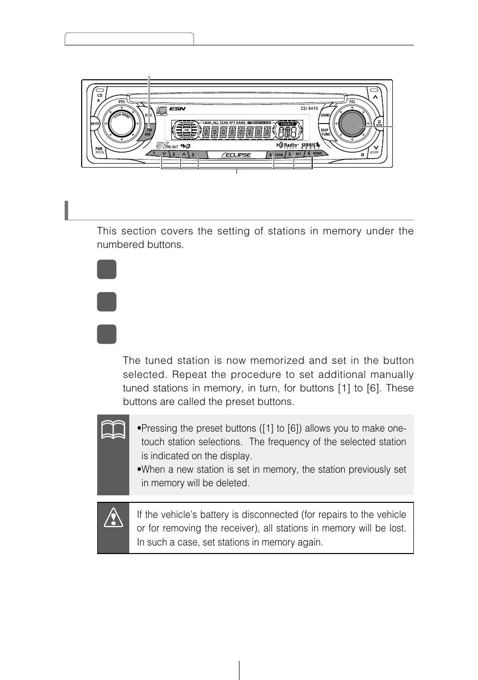 Eclipse - Fujitsu Ten CD5415 User Manual | Page 48 / 95