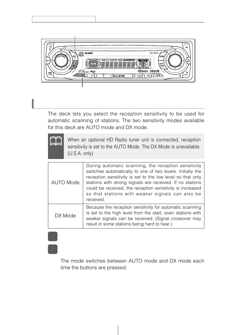 Eclipse - Fujitsu Ten CD5415 User Manual | Page 50 / 95