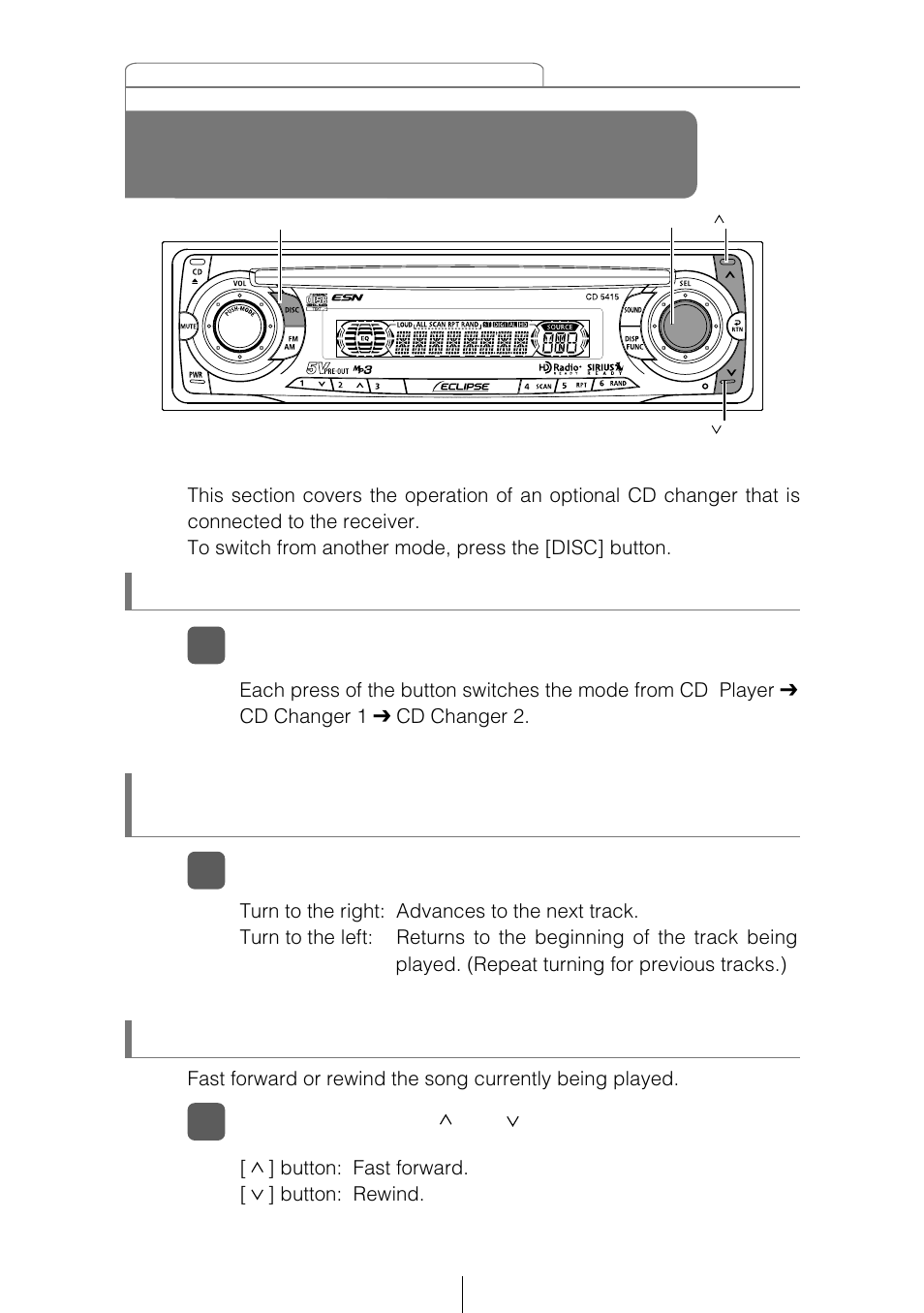 Eclipse - Fujitsu Ten CD5415 User Manual | Page 62 / 95