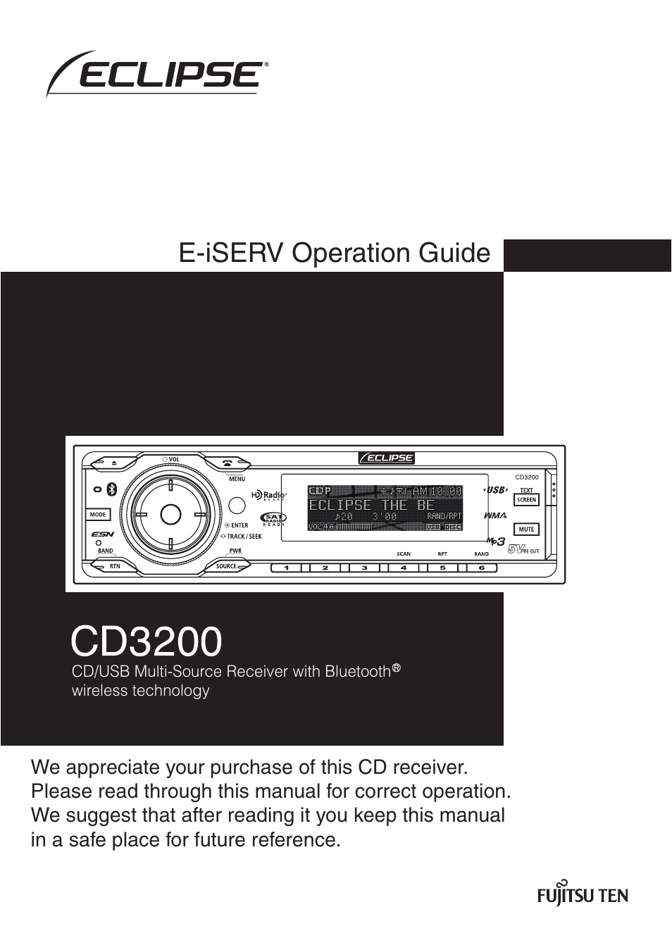 Eclipse - Fujitsu Ten E-iSERV VCD3200 User Manual | 5 pages