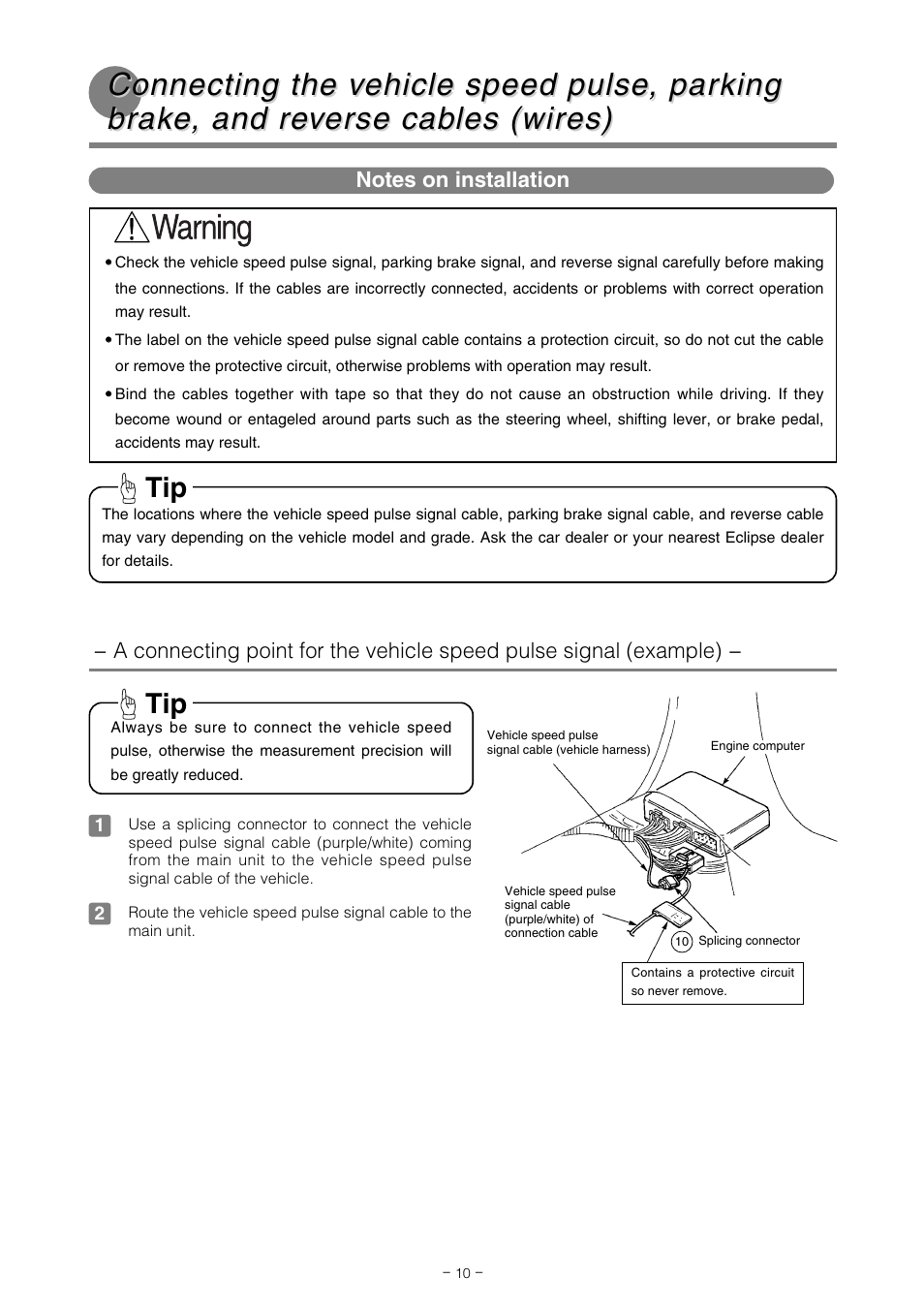 Connecting the v | Eclipse - Fujitsu Ten AVN7000  EN User Manual | Page 10 / 20
