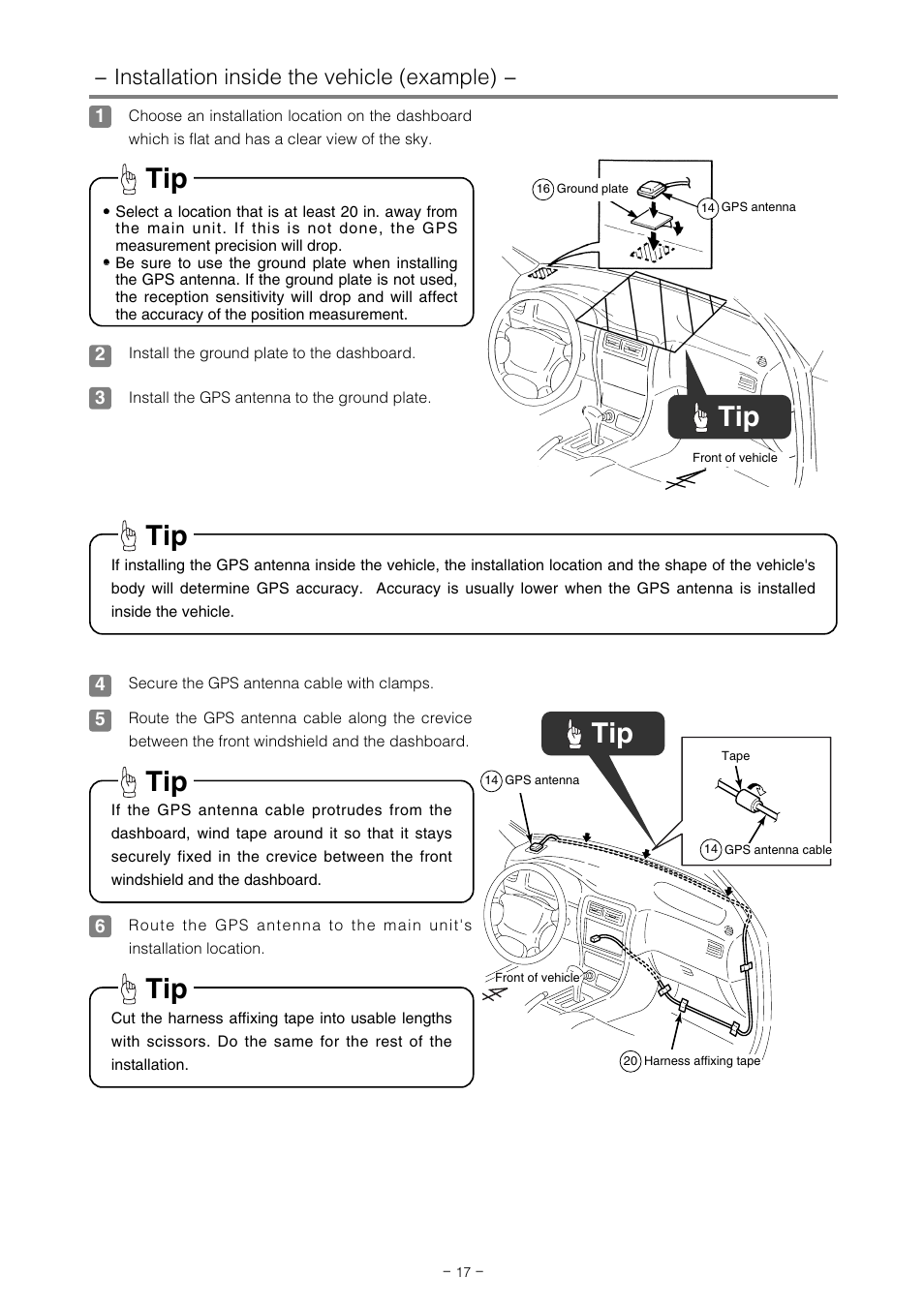 Installation inside the vehicle (example) | Eclipse - Fujitsu Ten AVN7000  EN User Manual | Page 17 / 20