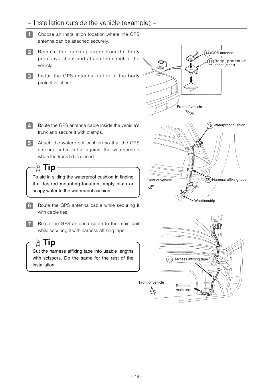 Installation outside the vehicle (example) | Eclipse - Fujitsu Ten AVN7000  EN User Manual | Page 18 / 20