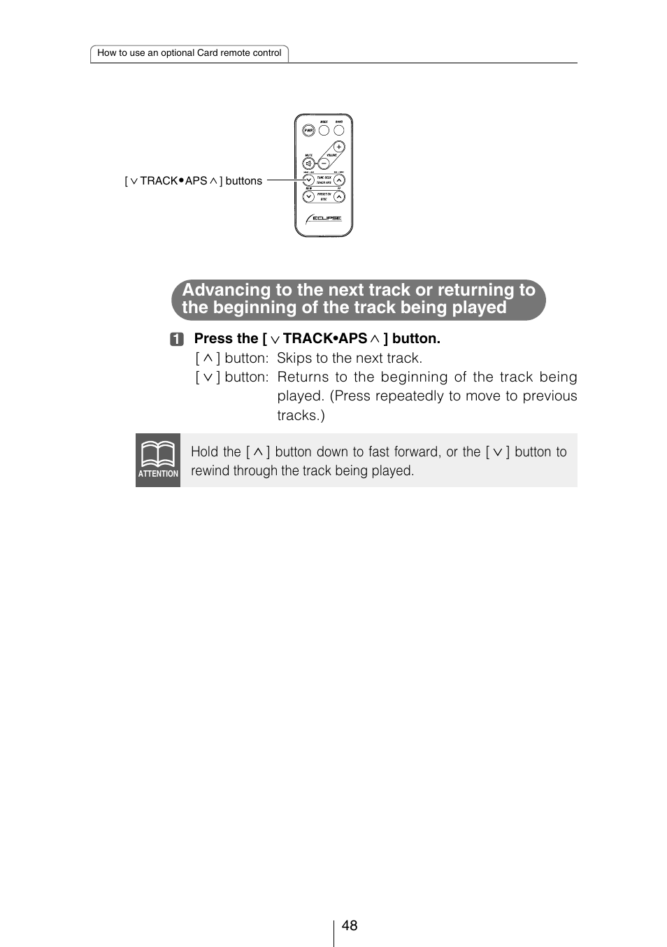 Eclipse - Fujitsu Ten CD3403 User Manual | Page 48 / 70