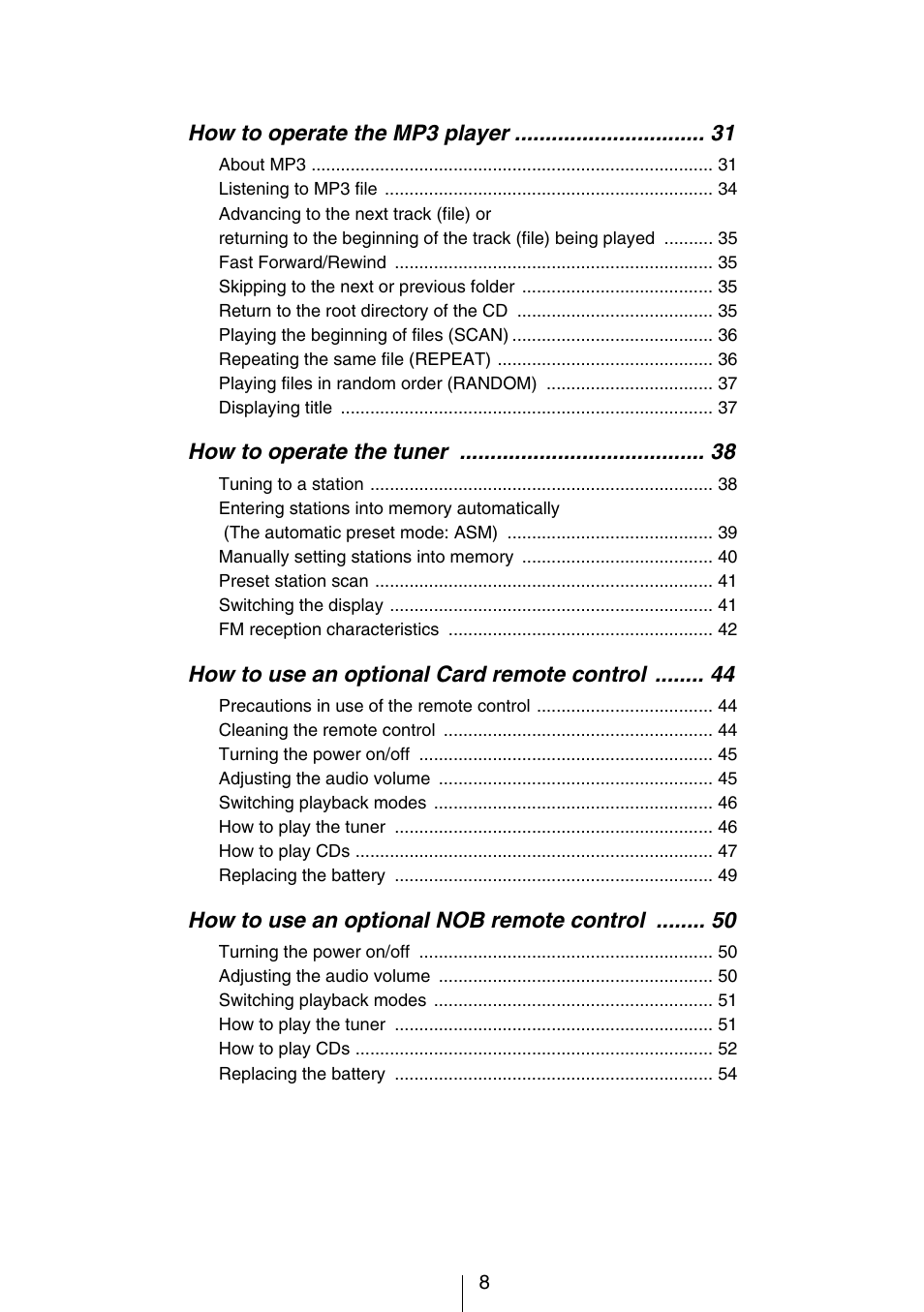 Eclipse - Fujitsu Ten CD3403 User Manual | Page 8 / 70