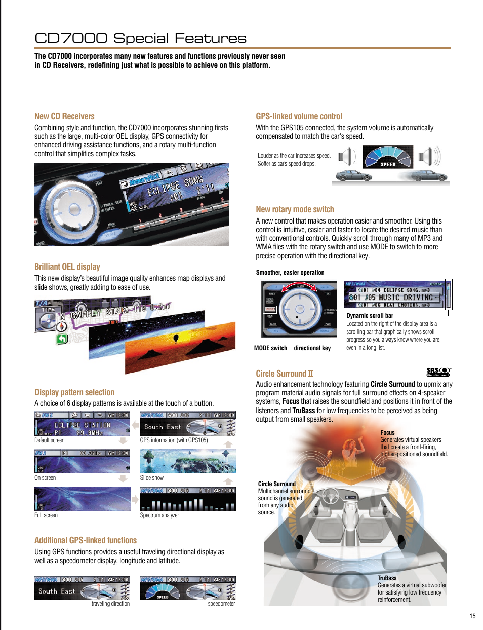 Cd7000 special features | Eclipse - Fujitsu Ten ECLIPSE AVN7000 User Manual | Page 15 / 36
