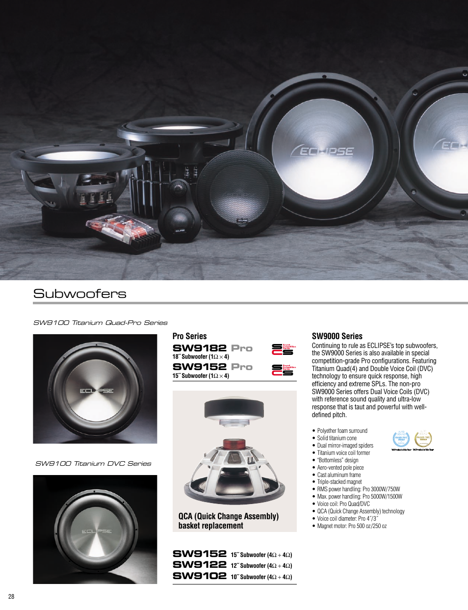 Subwoofers | Eclipse - Fujitsu Ten ECLIPSE AVN7000 User Manual | Page 28 / 36