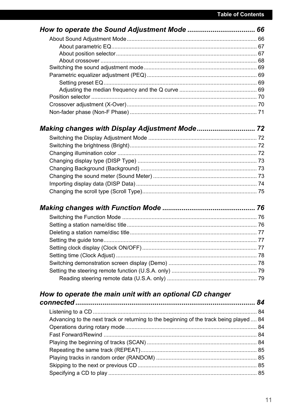 Eclipse - Fujitsu Ten ECLIPSE CD3200 User Manual | Page 11 / 111